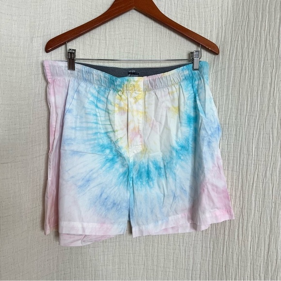J.Crew Multicolor Tie-Dye Cotton Loungewear Shorts - Size XL - Picture 1 of 5